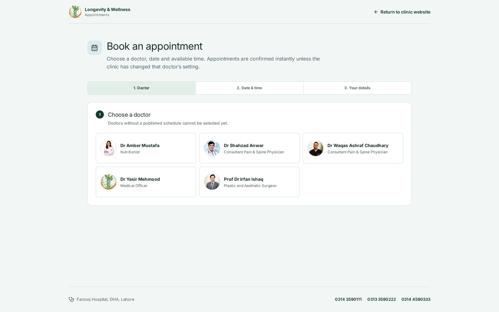 Patient booking engine