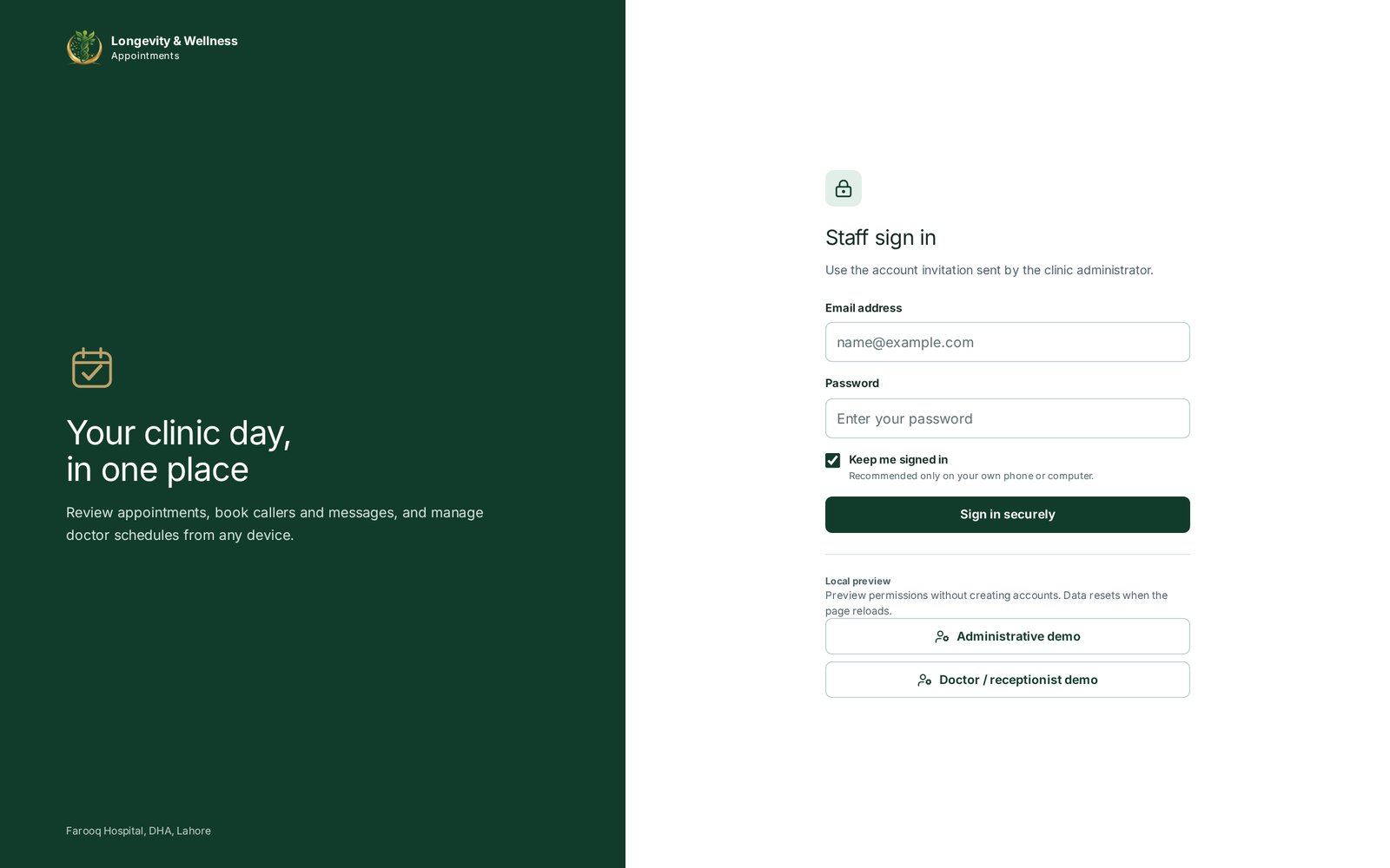 Staff access